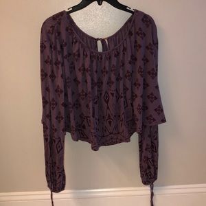 Free People Purple Crop Top Size XS